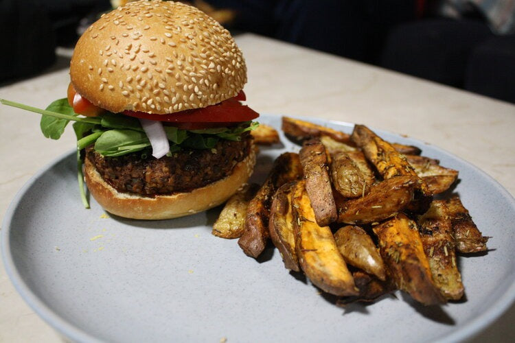 Mushroom Lentil Burger Patty